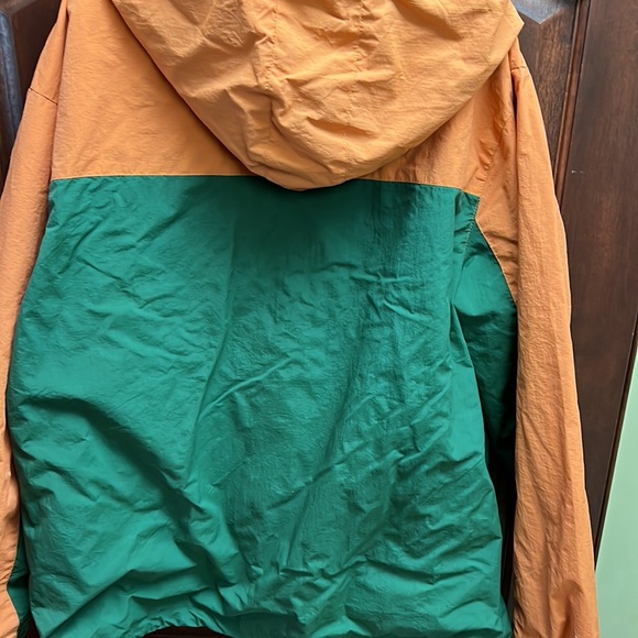 Hooded windbreaker 2XL green,orange,white NWT - Picture 2 of 2